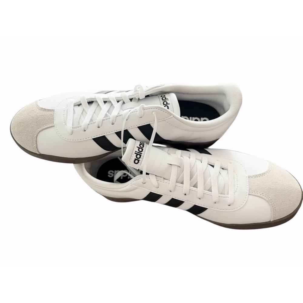 Adidas VL Court Base Cloud White Core Black Grey ID3711 Men's Size 9 NWOB - Picture 7 of 10